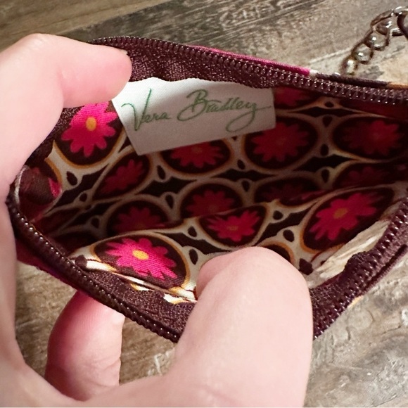 Vera Bradley Carnaby Plum ID/ coin change zip pouch. - Picture 4 of 4